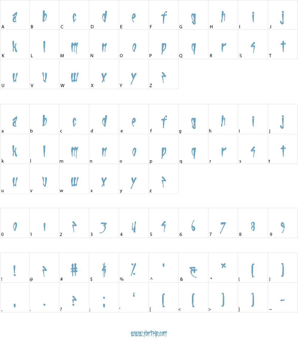Life In The Fast Lane Font Character